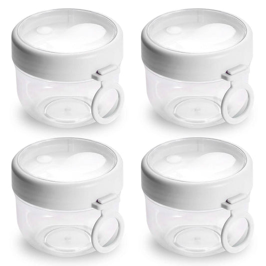 4-Piece: 20 Oz Oat Containers with Lids and Folding Spoons