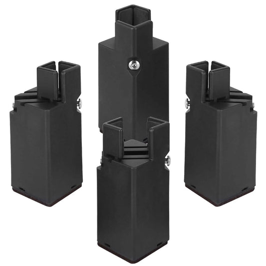 4-Piece: Adjustable Bed Riser with Screw Clamp