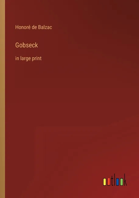 Gobseck: in large print - Paperback