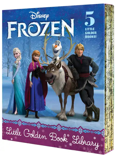 Frozen Little Golden Book Library (Disney Frozen): Frozen; A New Reindeer Friend; Olaf's Perfect Day; The Best Birthday Ever; Olaf Waits for Spring - Hardcover