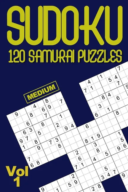 Sudoku 120 SAMURAI medium puzzles: A challenging Sudoku variation brain training in a handy pocket sized paperback book - Paperback