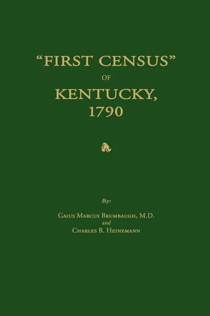 First Census of Kentucky, 1790 - Paperback