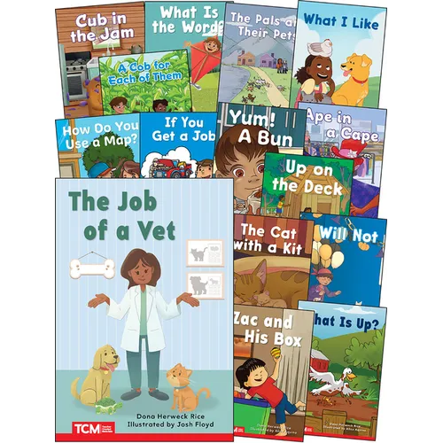 Decodable Books Grade Pk-K Set 2: 15-Book Set - Paperback