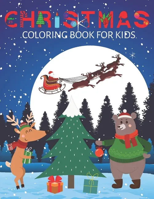 Christmas coloring book for kids: Ages 4-12 years - Paperback