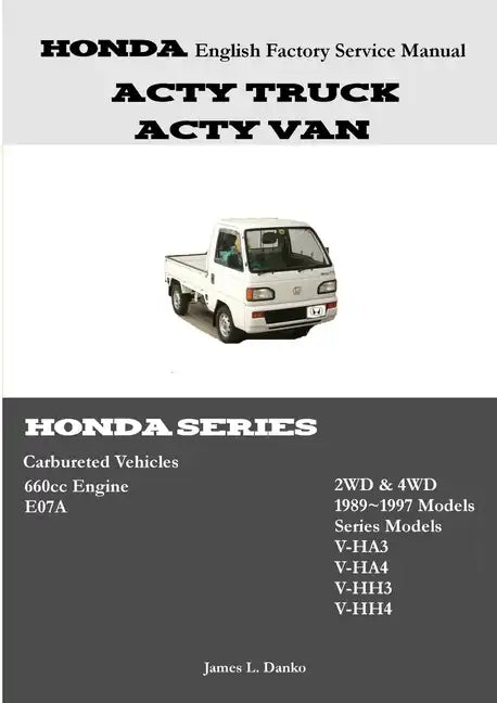 Honda Acty English Factory Service Manual - Paperback