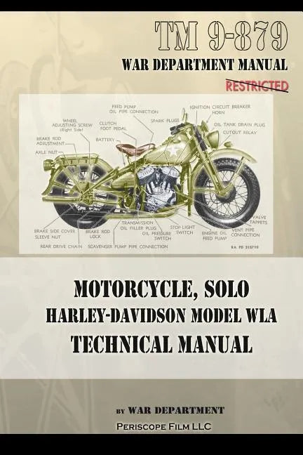 Motorcycle, Solo Harley-Davidson Model WLA Technical Manual - Paperback