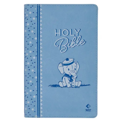 NLT Keepsake Holy Bible for Baby Boys Baptism Easter, New Living Translation, Blue - Leather