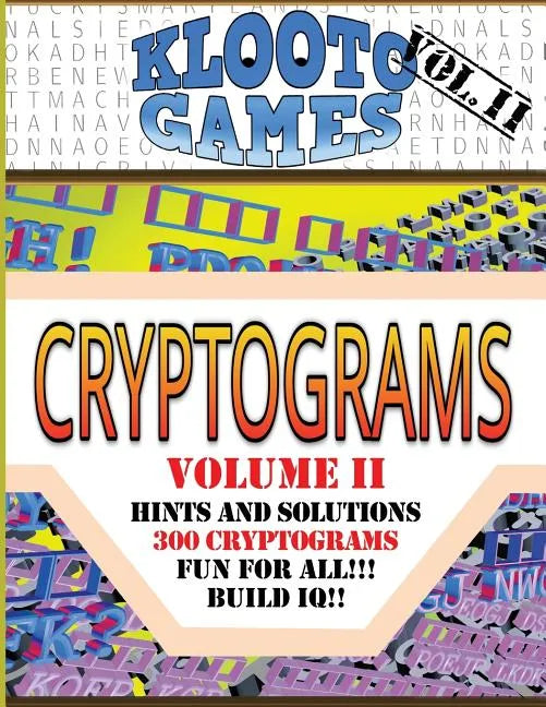 KLOOTO Games CRYPTOGRAMS Vol. II - Paperback
