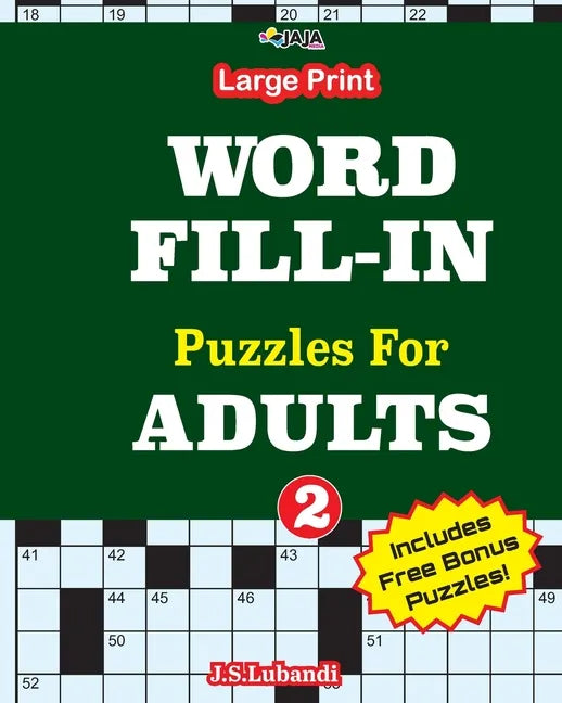Large print WORD FILL-IN Puzzles For ADULTS; Vol.2 - Paperback