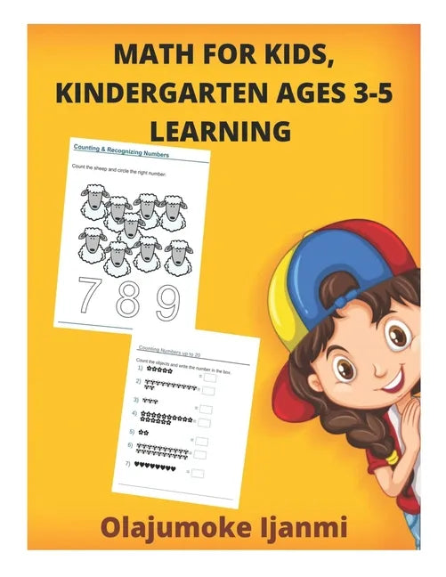 Math For Kids, Kindergarten Ages 3-5 Learning: Math Workbooks For Prekindergartens - Paperback