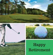 Golf Retirement Guest Book (Hardcover): Retirement book, retirement gift, Guestbook for retirement, retirement book to sign, message book, memory book - Hardcover