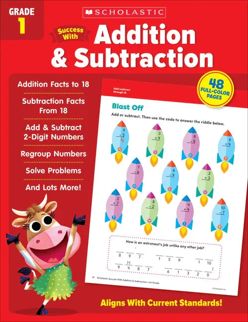 Scholastic Success with Addition & Subtraction Grade 1 Workbook - Paperback
