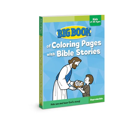 Big Book of Coloring Pages with Bible Stories for Kids of All Ages - Paperback