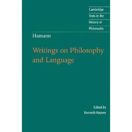 Hamann: Writings on Philosophy and Language - Paperback