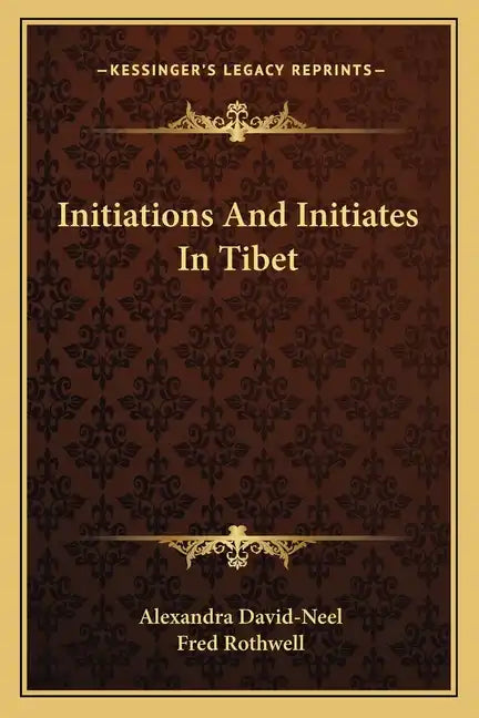 Initiations and Initiates in Tibet - Paperback