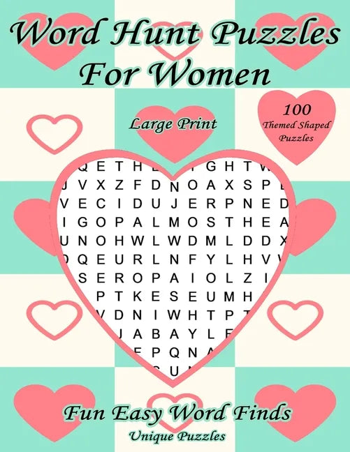 Word Hunt Puzzles For Women Large Print: Fun Easy Word Finds - Paperback