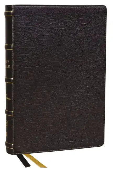 KJV Holy Bible with Apocrypha and 73,000 Center-Column Cross References, Black Genuine Leather, Red Letter, Comfort Print (Thumb Indexed): King James - Leather