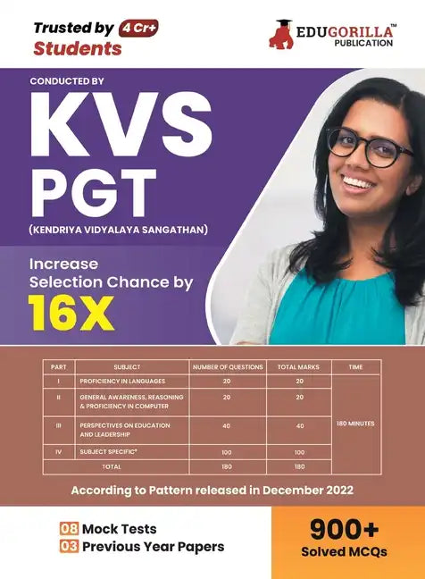 KVS PGT Book 2023: Post Graduate Teacher (English Edition) - 8 Mock Tests and 3 Previous Year Papers (1000 Solved Questions) with Free Access to Onlin - Paperback