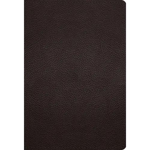 ESV Large Print Compact Bible, Red Letter (Buffalo Leather, Deep Brown) - Leather