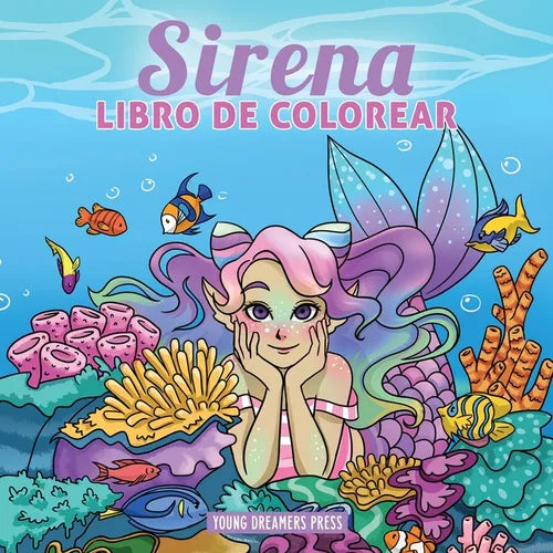 Sirena libro de colorear: Libro de colorear para nis de 4-8, 9-12 as - Paperback