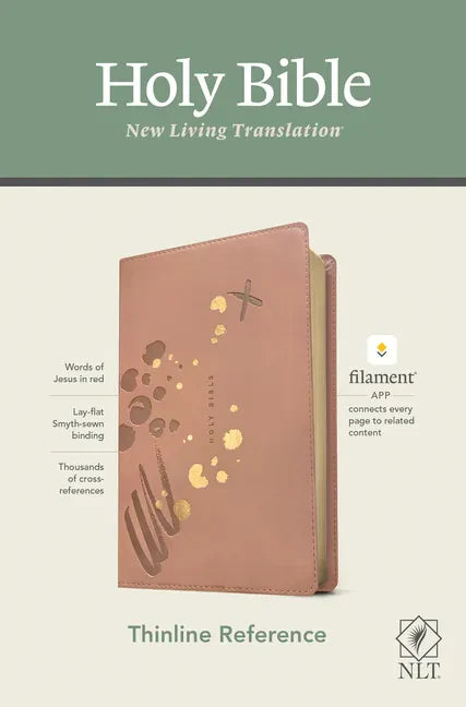 NLT Thinline Reference Bible, Filament Enabled Edition (Red Letter, Leatherlike, Pink) - Imitation Leather