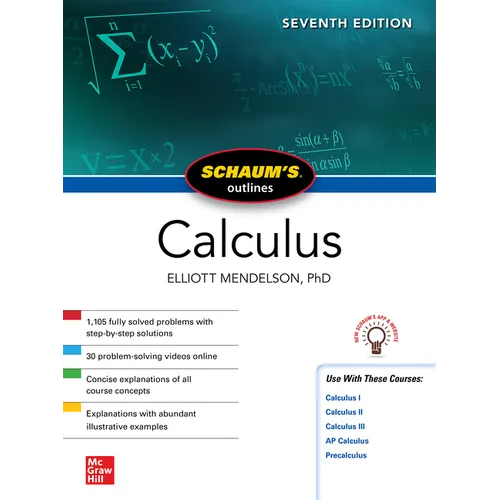 Schaum's Outline of Calculus, Seventh Edition - Paperback