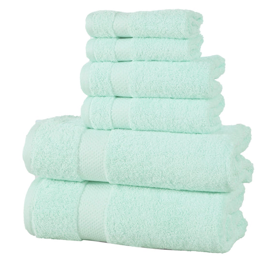 6-Pack: 100% Cotton Towel Set - Assorted Colors
