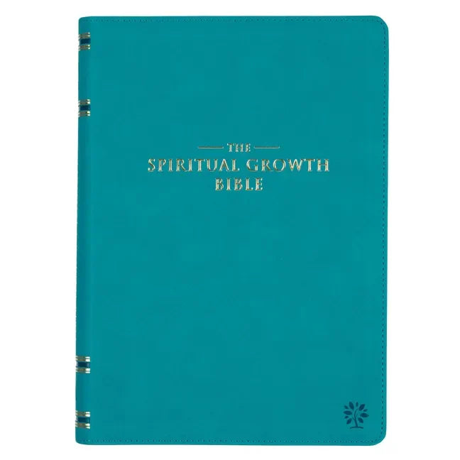 The Spiritual Growth Bible, Study Bible, NLT - New Living Translation Holy Bible, Faux Leather, Teal - Leather