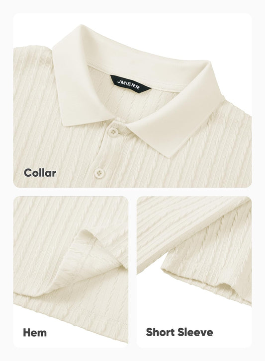 JMIERR Polo Shirts for Men Loose Classic Short Sleeve Stretchy (SM- 3XL)