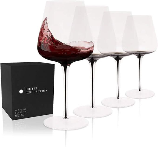 Hotel Collection Smoke Stem Red Wine Glasses | 4 Glasses