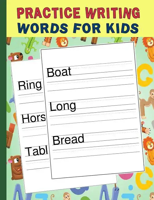 Practice Writing Words for Kids: Words Writing Exercise Workbook - Green - Paperback