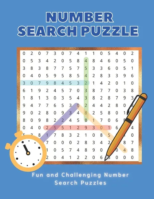Number Search Puzzle Book: Hours of brain-boosting entertainment for adults and kids - Paperback