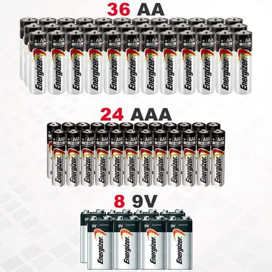 68-Pack: Bundle Of Energizer Batteries AA, AAA and 9V