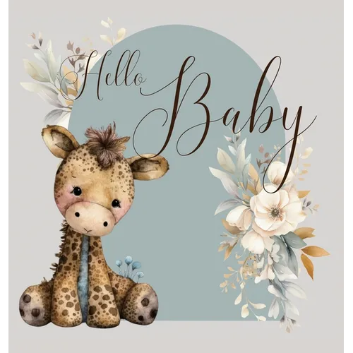 Hello Baby, Baby Shower Guest Book (hardback) - Hardcover