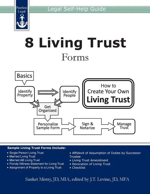 8 Living Trust Forms: Legal Self-Help Guide - Paperback