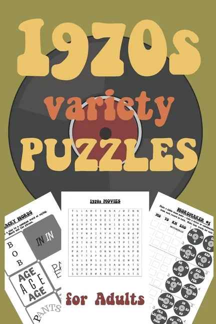 1970s Variety Puzzles for Adults: Travel Sized Word and Number Puzzles with Answers in Large Print - Paperback