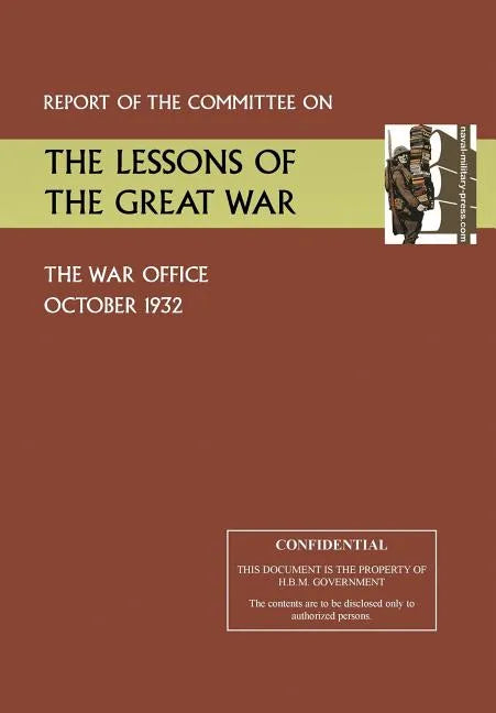 Report of the Committee on the Lessons of the Great War - Paperback