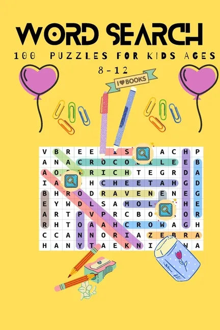 word search 100 puzzles for kids ages 8-12: 100 word search puzzeles for kids ages 8-12 with answers 126 pages - Paperback