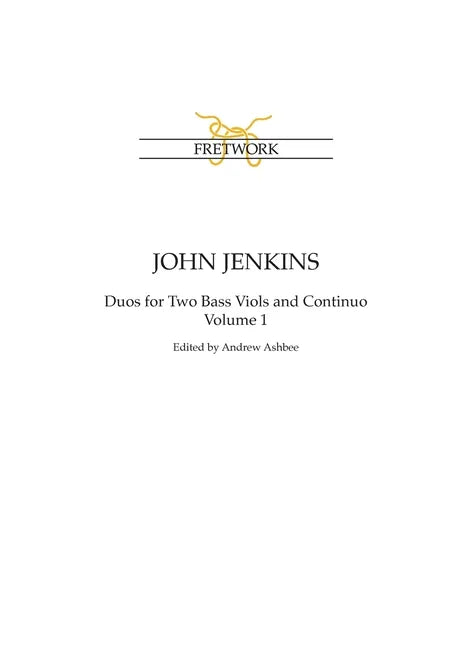 John Jenkins: The Bass Viol Duos Volume 1 - Paperback