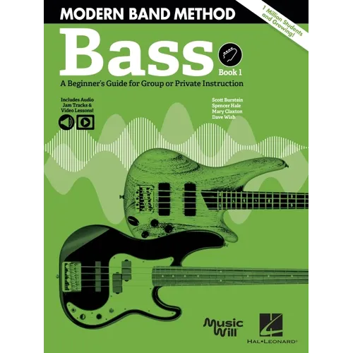 Modern Band Method - Bass, Book 1: A Beginner's Guide for Group or Private Instruction Book/Online Media - Paperback