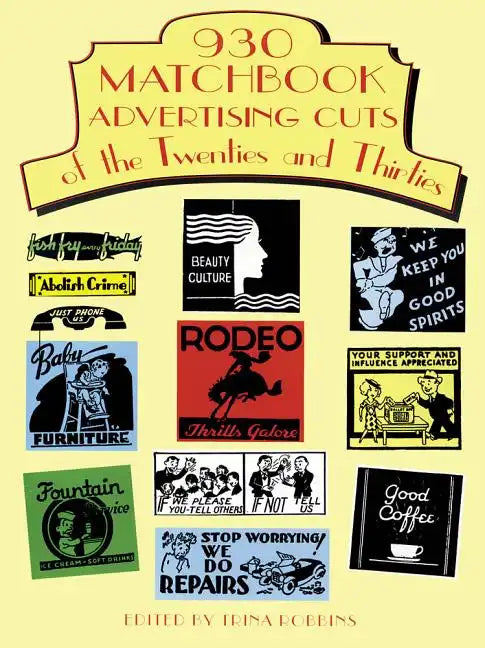930 Matchbook Advertising Cuts of the Twenties and Thirties - Paperback