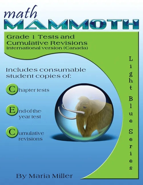 Math Mammoth Grade 1 Tests and Cumulative Reviews (Canadian Version) - Paperback