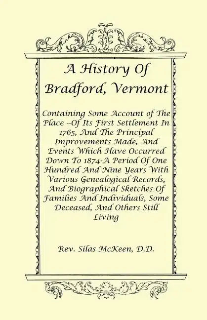 A History of Bradford, Vermont - Paperback