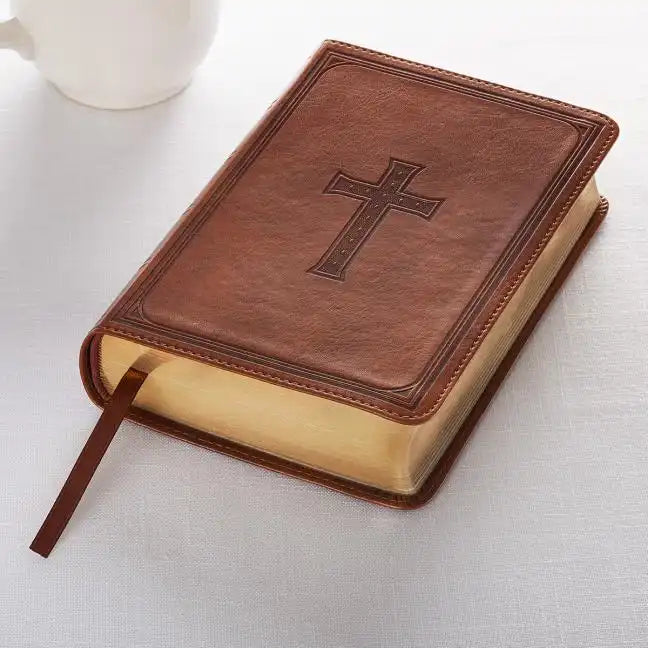 KJV Compact Large Print Lux-Leather Tan - Imitation Leather