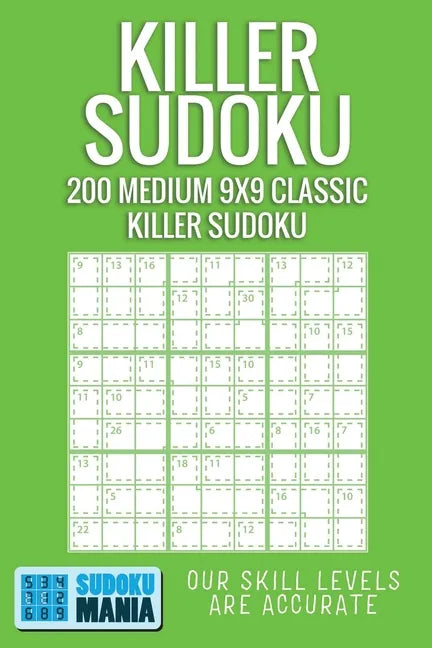 Killer Sudoku: 200 Medium 9x9 Classic Killer Sudoku - Paperback