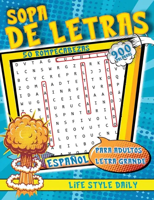 Sopa de Letras en Español: Español Libro Para Adultos Mantén tu Mente Bien Codificada - Paperback