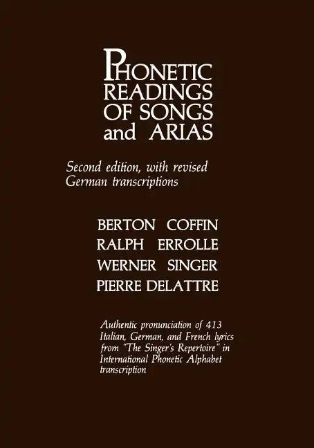 Phonetic Readings of Songs and Arias - Paperback
