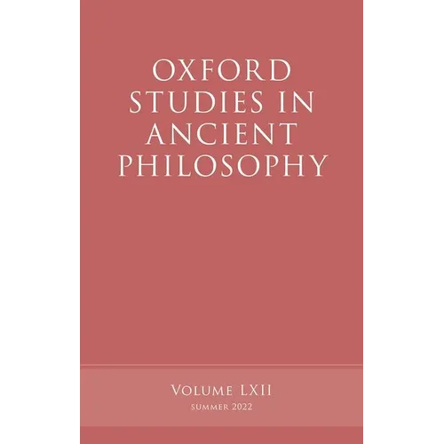 Oxford Studies in Ancient Philosophy, Volume 62 - Paperback