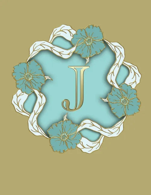 J: 100 Pages 8.5" X 11" Monogram Notebook College Ruled Line Paper - Paperback