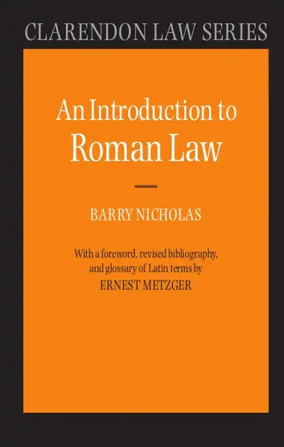 An Introduction to Roman Law - Paperback